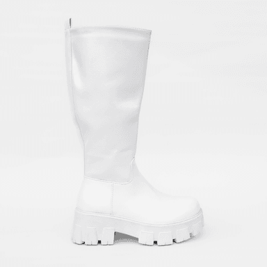 BOTA MUJER BECKY EN COLOR BLANCO BELLA MODA - 1