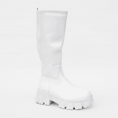 BOTA MUJER BECKY EN COLOR BLANCO BELLA MODA - 2