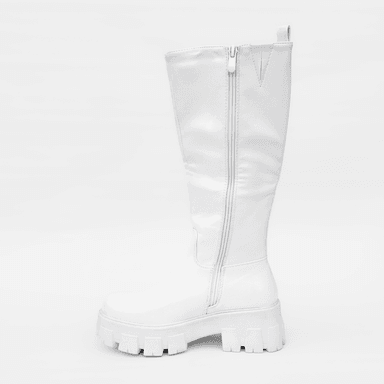 BOTA MUJER BECKY EN COLOR BLANCO BELLA MODA - 3