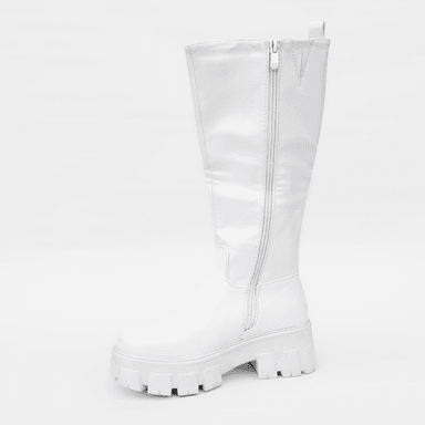 BOTA MUJER BECKY EN COLOR BLANCO BELLA MODA - 4