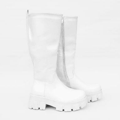 BOTA MUJER BECKY EN COLOR BLANCO BELLA MODA - 5