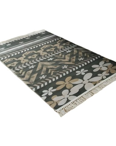 ALFOMBRAS DECORATIVA DE LINO 160 X 200 ELEGANTES CON FLECOS - 1