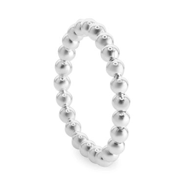 ANILLO DE PLATA 925 ANTI ESTRES CAMINO DE ESFERAS TALLA 19 - 1