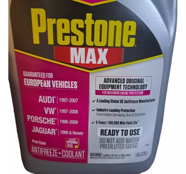 PRESTONE ANTIFREEZE/COOLANT 50/50 COLOR ROSADO 3.75 LITROS - 2