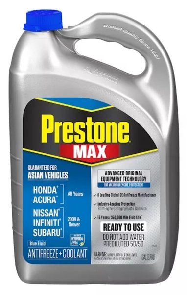 PRESTONE ANTIFREEZE/COOLANT 50/50 ASIAN BLUE COLOR AZUL - 1