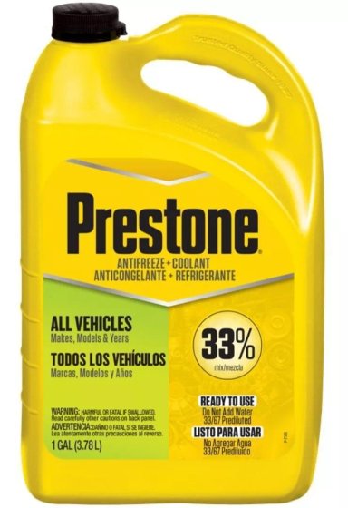 PRESTONE ANTIFREEZE/ COOLANT REFRIGERANTE 33% MEZCLA PRECISA - 1