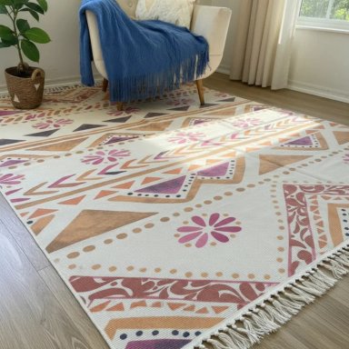 ALFOMBRA TODOHOGARSANTIAGODECHILE ESTAMPADA NÓRDICO KILIM 11 180 X 200 CM - 2