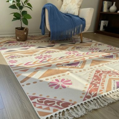 ALFOMBRA TODOHOGARSANTIAGODECHILE ESTAMPADA NÓRDICO KILIM 11 180 X 200 CM - 4