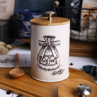 SET DE 3 CANISTER DE COCINA - DISEÑO DIBUJO - 2