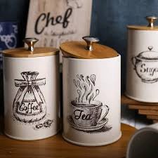 SET DE 3 CANISTER DE COCINA - DISEÑO DIBUJO - 4