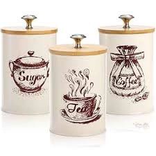 SET DE 3 CANISTER DE COCINA - DISEÑO DIBUJO - 5