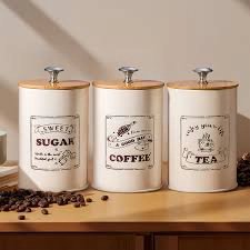 SET DE 3 CANISTER DE COCINA - DISEÑO LETRAS - 3