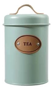 SET DE 3 CANISTER DE COCINA - DISEÑO VERDE AGUA - 2
