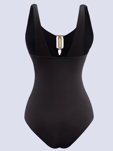 TRAJE DE BAÑO NEGRO CONTROL DE ABDOMEN CHAMELA 30755 - 2