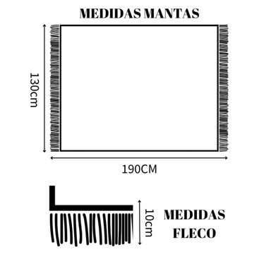 MANTA NORDICA CON BORLAS TEJIDA FRAZADA DECORATIVA 127X172CM TAMAÑO 2 PLAZAS - 5