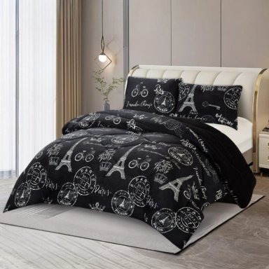 COBERTOR PLUSH LISO 1.5 PLAZAS CON CHIPORRO 1 FUNDA ALMOHADA TAMAÑO 1,5 PLAZAS - 1