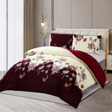 PLUMON PLUSH LISO CON CHIPORRO 2 PLAZAS + 2 FUNDAS ALMOHADA TAMAÑO 2 PLAZAS DISEÑO TF 8 - 1
