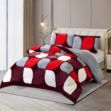 PLUMON PLUSH LISO CON CHIPORRO 2 PLAZAS + 2 FUNDAS ALMOHADA TAMAÑO 2 PLAZAS DISEÑO TF 9 - 1