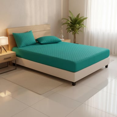 CUBRE COLCHON PROTECTOR DE 2 PLAZAS + 2 FUNDAS DE ALMOHADA TAMAÑO 2 PLAZAS - 1