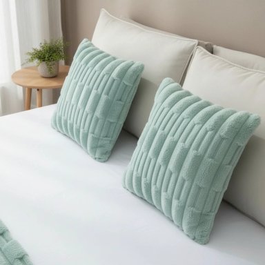 JUEGO DE PIECERA TEXTURIZADA MEDIDA 70X210CM PIE DE CAMA BEIGE - 4