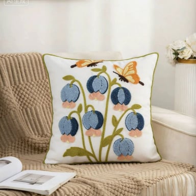 PACK DE 2 COJINES + 2 FUNDAS BORDADAS CON CIERRE OCULTO MEDIDA 45X45CM - 1