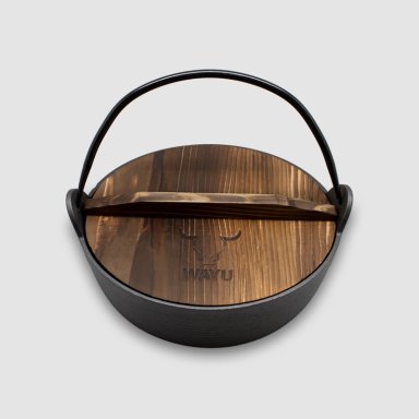 OLLA CON TAPA DE MADERA WAYU IRON CAST - 1