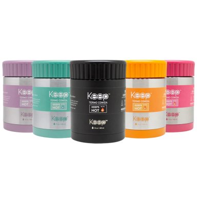 TERMO COMIDA COLORES 0.45L KEEP -NEGRO - 3
