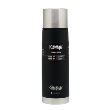 TERMO BALA 0.5L RUBBER KEEP NEGRO - 1