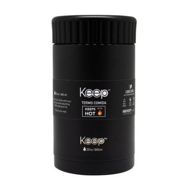 TERMO COMIDA COLORES 0.6L KEEP -NEGRO - 1