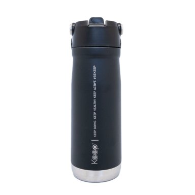 BOTELLA INSULADA CON MANGO 65O ML KEEP - NEGRO - 2