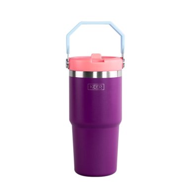BOTELLA INSULADA CON MANGO 590ML FLASK KEEP MORADO - 1