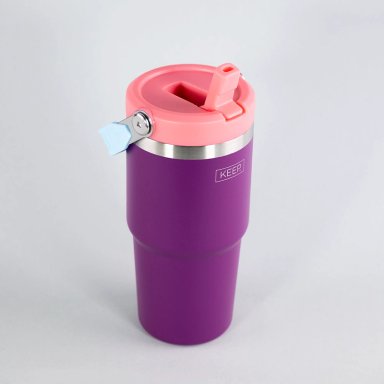 BOTELLA INSULADA CON MANGO 590ML FLASK KEEP MORADO - 2