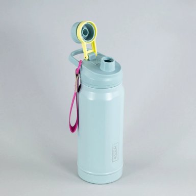BOTELLA INSULADA STRAP 650ML FLASK KEEP CELESTE - 2