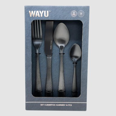SET CUBIERTOS HAMMER 16 PCS WAYU-GRIS - 6