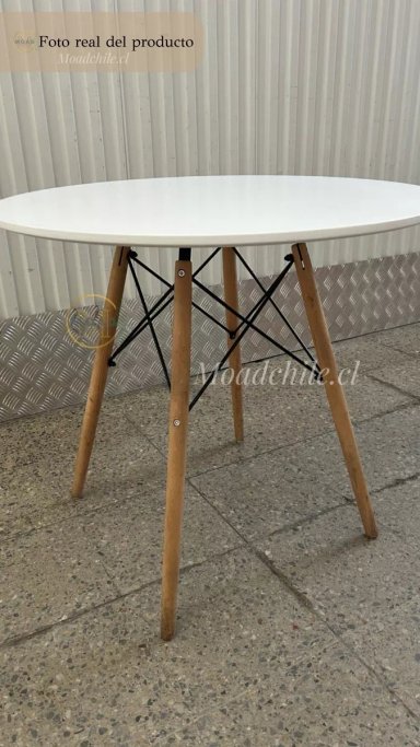 JUEGO DE COMEDOR EAMES ROUND 4P NEGRO - 3