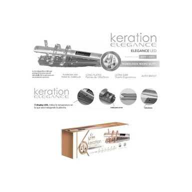 PLANCHA DE PELO KERATION LED DIGITAL GAMA - 5