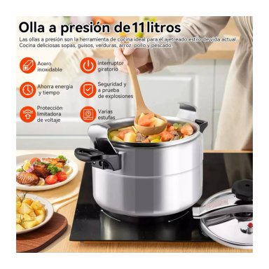 OLLA A PRESION DE ALUMINIO 11 LITROS DE CAPACIDAD - 2