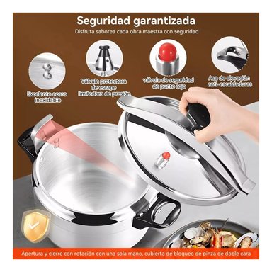 OLLA A PRESION DE ALUMINIO 11 LITROS DE CAPACIDAD - 3