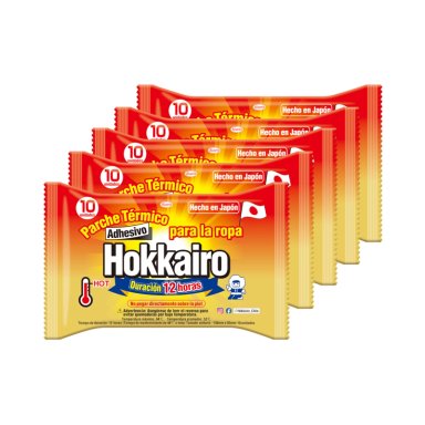 5 PACKS (50 UNIDADES) HOKKAIRO ADHESIVO -PARCHE TÉRMICO - 1
