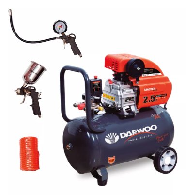 KIT DAEWOO COMPRESOR ELÉCTRICO DAC50D 50L 2.5HP + ACCESORIOS - 1