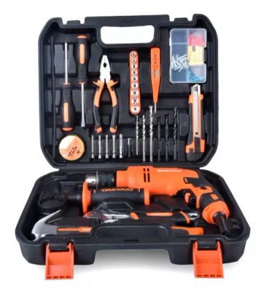 KIT DAEWOO DAID550K TALADRO DE IMPACTO 550 W + HERRAMIENTAS + ACCESORIOS - 3