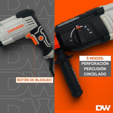 ROTOMARTILLO DAEWOO DARH26-105C GRIS 1050W SDS PLUS 4500 BPM - 8