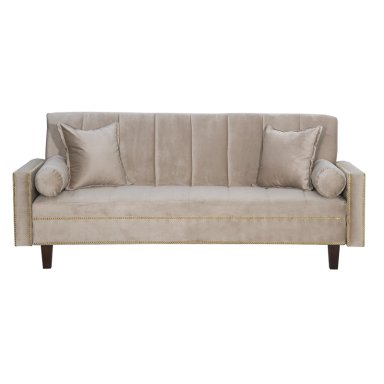 FUTÓN 3 CUERPOS FELPA BEIGE SOFA CAMA GOLDEN - 1