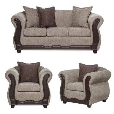 JUEGO LIVING BARCELONA 3 1 1 BEIGE - 1