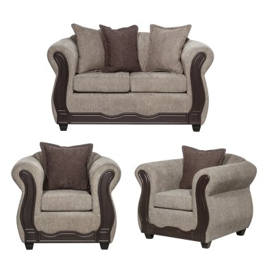 JUEGO LIVING BARCELONA 2 1 1 BEIGE - 1