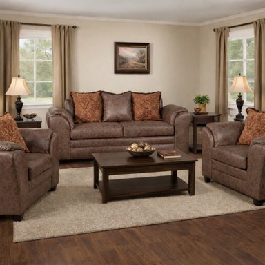 JUEGO DE LIVING 2 1 1 ACONCAGUA CHOCOLATE - 1