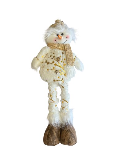 MUÑECO NAVIDAD SNOWMAN GOLD 55 CM - 1