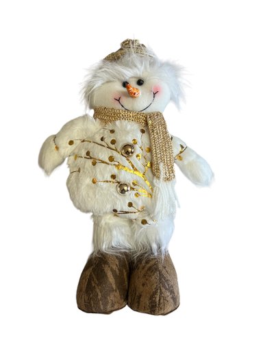 MUÑECO NAVIDAD SNOWMAN GOLD 55 CM - 3