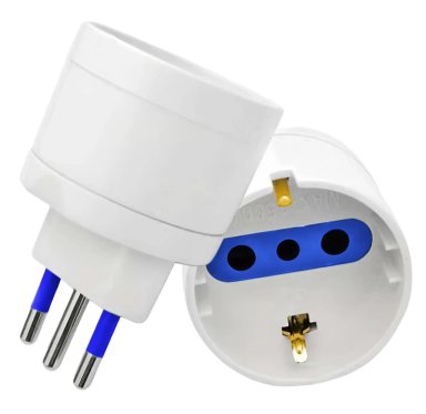 ADAPTADOR ENCHUFE CORRIENTE ELECTRICO SCHUKO UNIVERSAL EUROPEO TIPO E F SCHUKO - 3