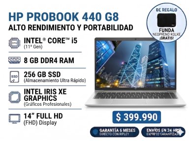 NOTEBOOK HP PROBOOK 440 G8 INTEL CORE I5 PLATA 14 PULGADAS REACONDICIONADO - 1
